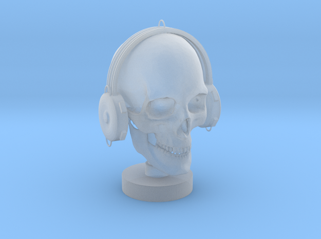 Skull DJ in Smooth Fine Detail Plastic