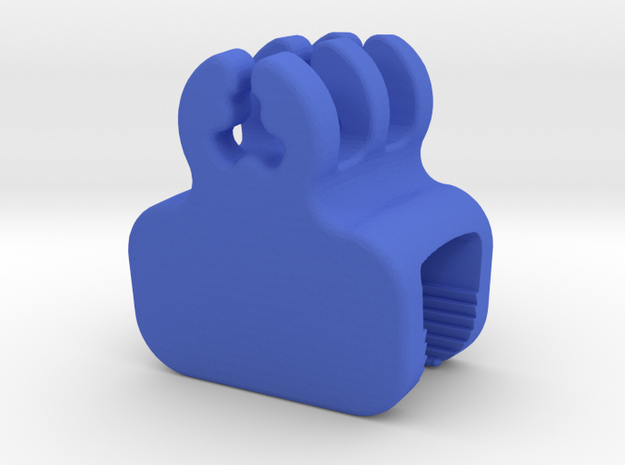 Desk Edge Cable Holder in Blue Processed Versatile Plastic