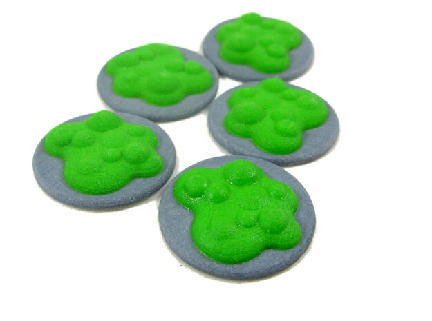 Chemical Spill Tokens (Toxic Liquid), Set of 5 in Full Color Sandstone