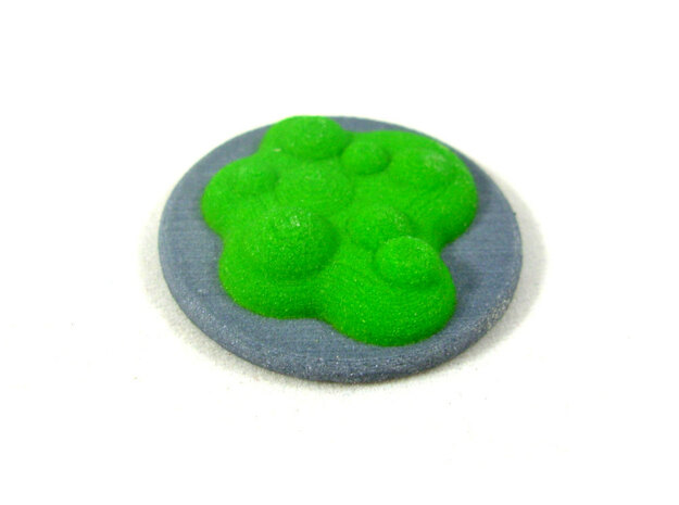 Chemical Spill Token With Base, Toxic or Poison in Full Color Sandstone