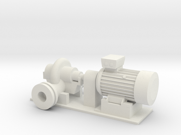 Centrifugal Pump #1 (Size 4) in White Natural Versatile Plastic