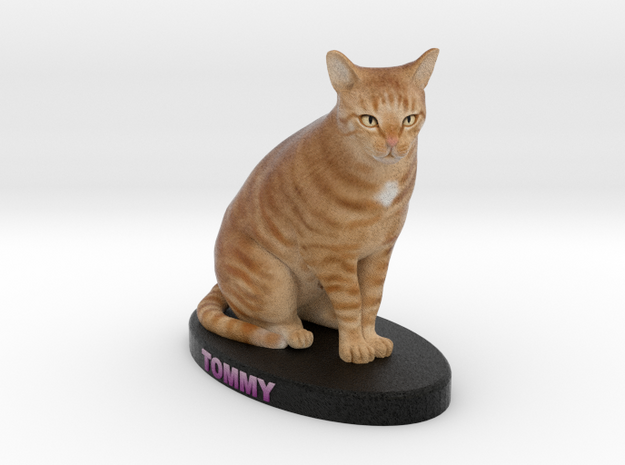 Custom Cat Figurine - Tommy in Full Color Sandstone