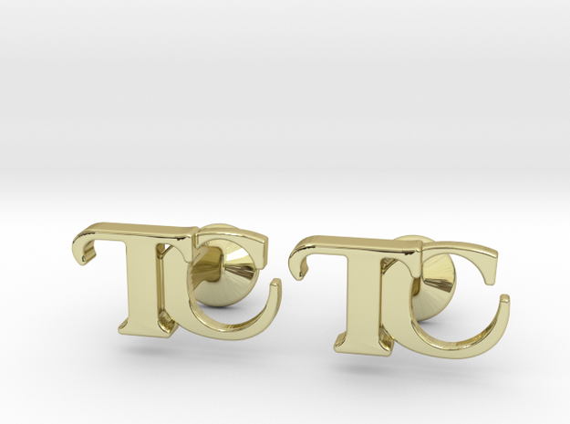 Monogram Cufflinks TC in 18k Gold Plated Brass
