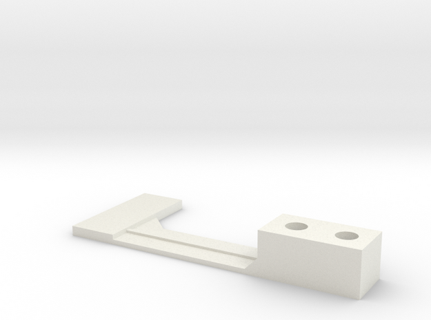 Flipper Switch Mod Bracket/Isolator (Left Side) in White Natural Versatile Plastic