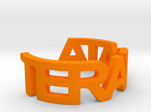 TERADATA Ring Size 7 in Orange Processed Versatile Plastic