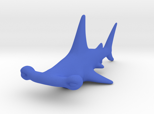 Cartoon Hammerhead shark in Blue Processed Versatile Plastic