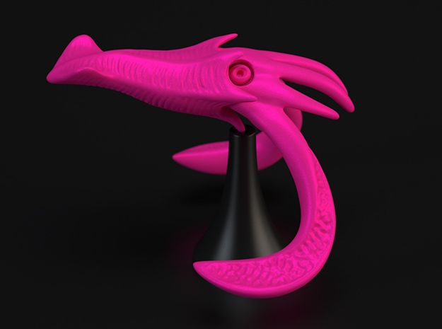 Balancing Squid in Pink Processed Versatile Plastic