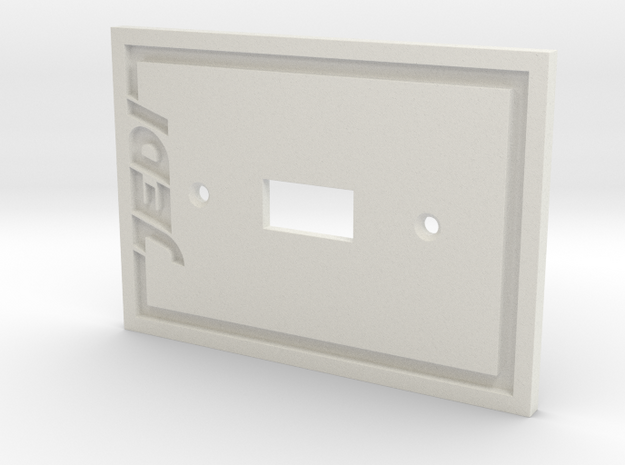 Jedi Light Switch Plate in White Natural Versatile Plastic