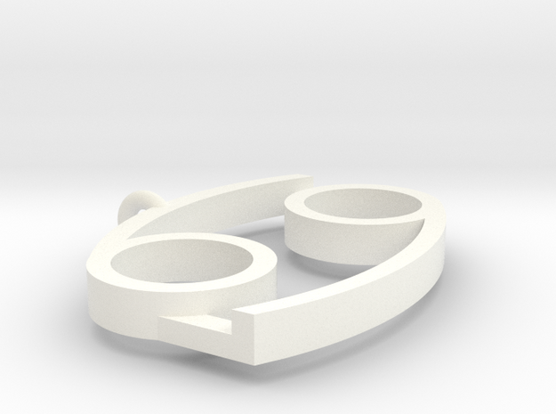 Karkat Pendant in White Processed Versatile Plastic
