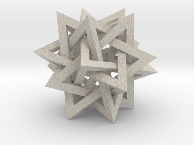5 Tetrahedron Compound, 5" diameter in Natural Sandstone