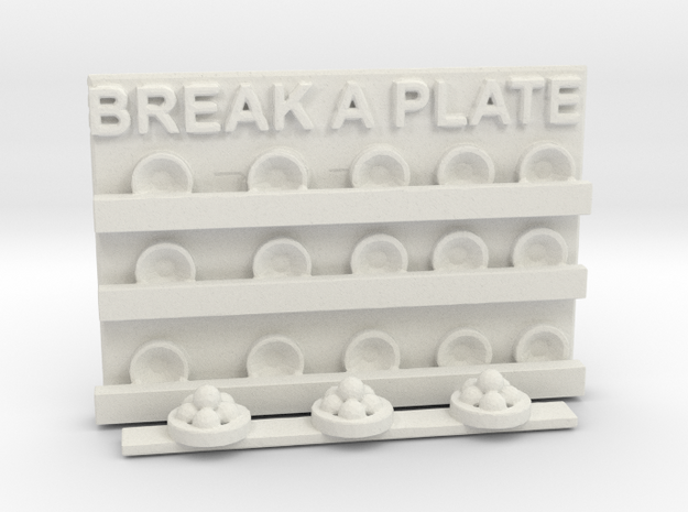 BREAK A PLATE in White Natural Versatile Plastic