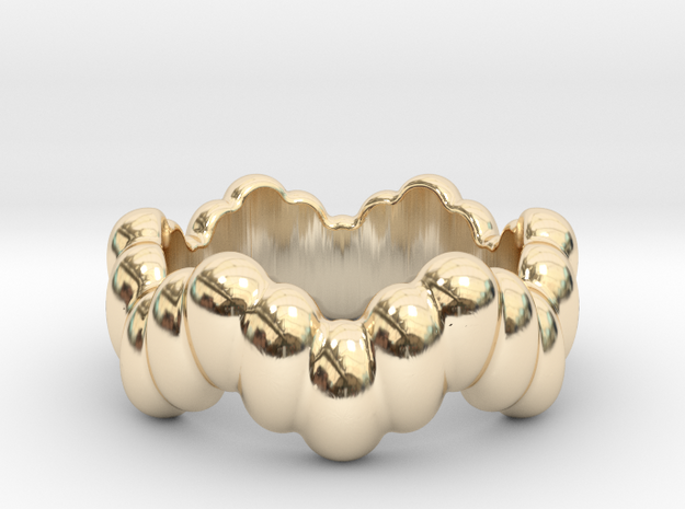 Biological Ring 15 - Italian Size 15 in 14k Gold Plated Brass