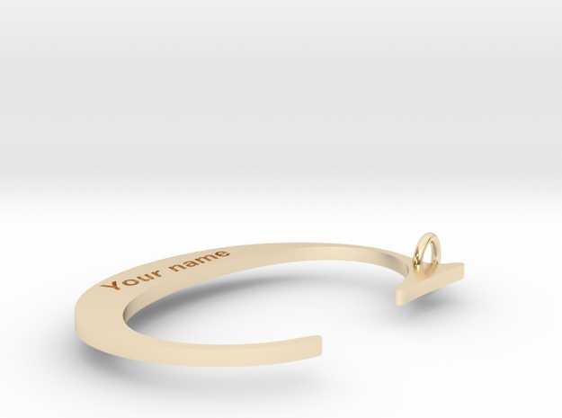 C in 14K Yellow Gold