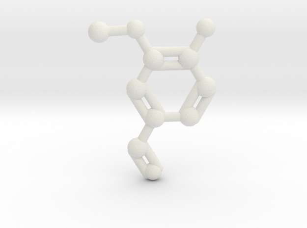Vanillin (Vanilla) Molecule Necklace Keychain