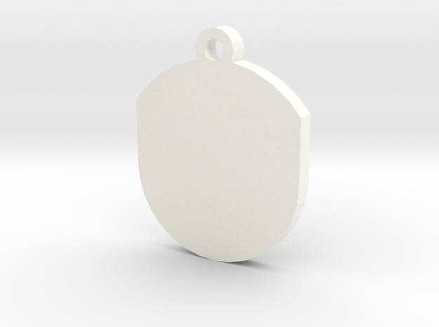 Customisable Insert for Circular Frame Pendant in White Processed Versatile Plastic