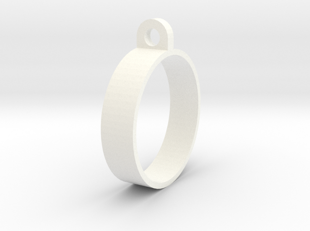 E-cig Mod Ring 23mm in White Processed Versatile Plastic