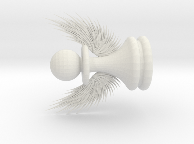 Pawn with Wings in White Natural Versatile Plastic