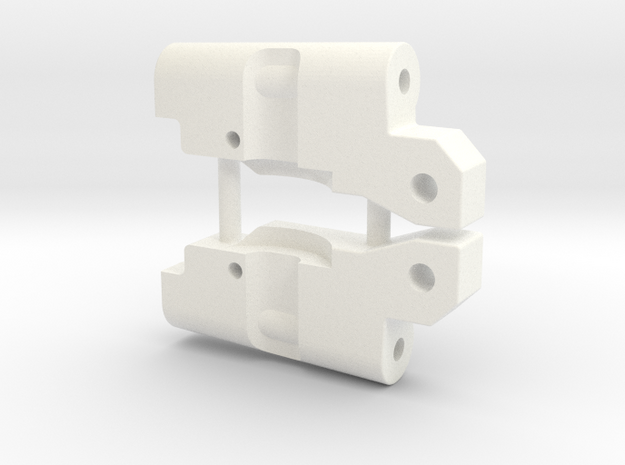 '91 Worlds Conversion - Rear Arm 3-2 Mounts in White Processed Versatile Plastic