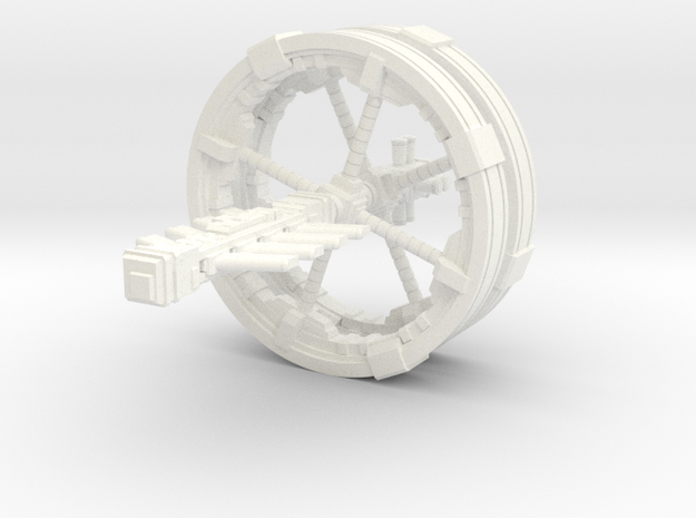 Futuristic space station concept (Large) in White Processed Versatile Plastic