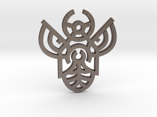 Bee / Abeja in Polished Bronzed Silver Steel