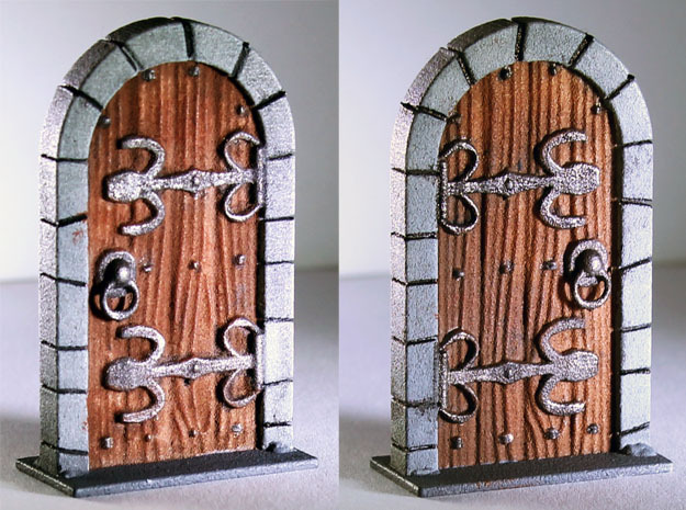 HeroQuest closed door v.01 in White Processed Versatile Plastic