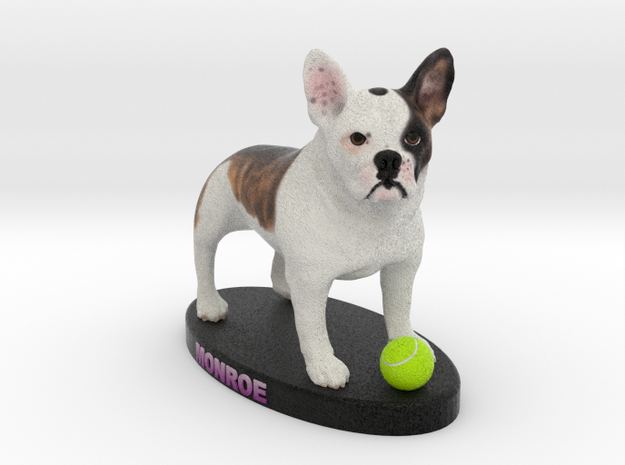 Custom Dog Figurine - Monroe in Full Color Sandstone
