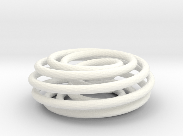 (2, 9) Spiral Torus in White Processed Versatile Plastic