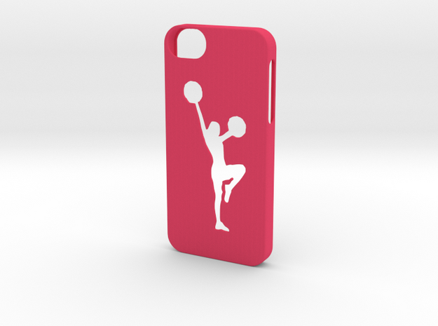 Iphone 5/5s  cheerleader case  in Pink Processed Versatile Plastic