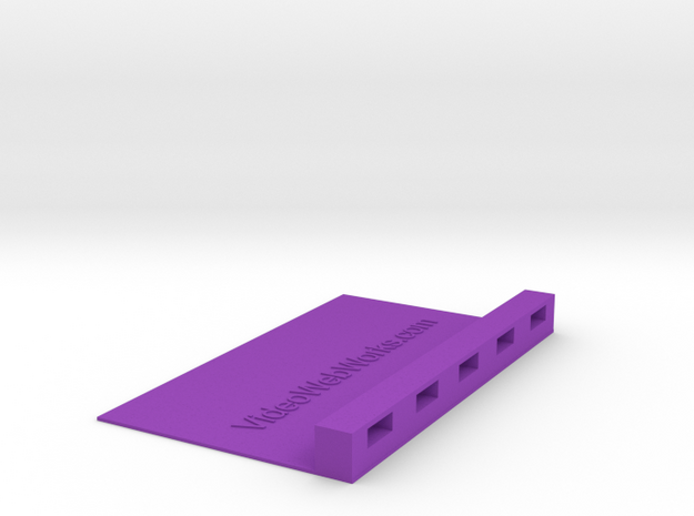 USB Device 3x5 Index Card Holder in Purple Processed Versatile Plastic