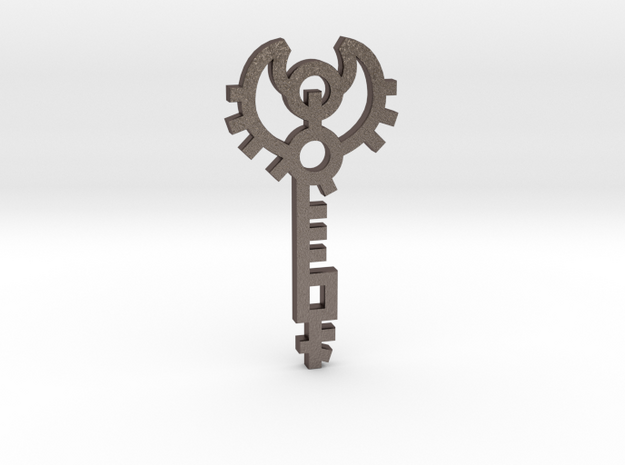 Key / Llave in Polished Bronzed Silver Steel