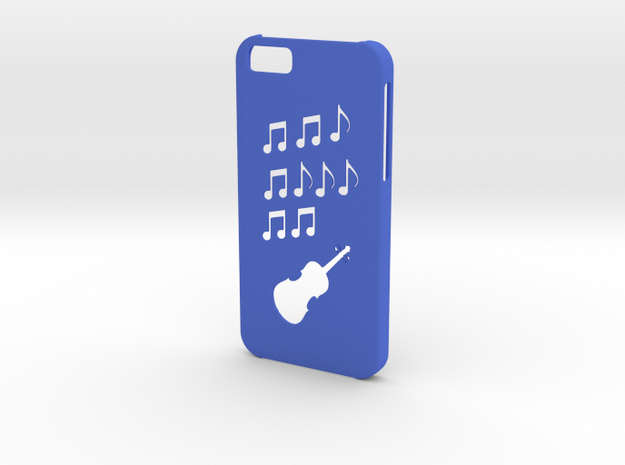 Iphone 6 Music case in Blue Processed Versatile Plastic