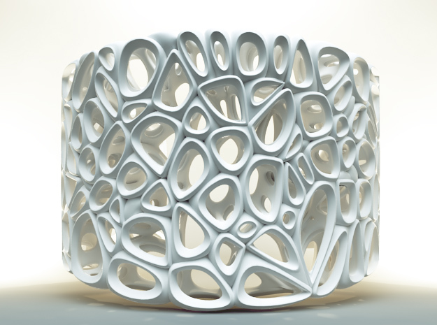 Voronoi Bracelet  in White Natural Versatile Plastic