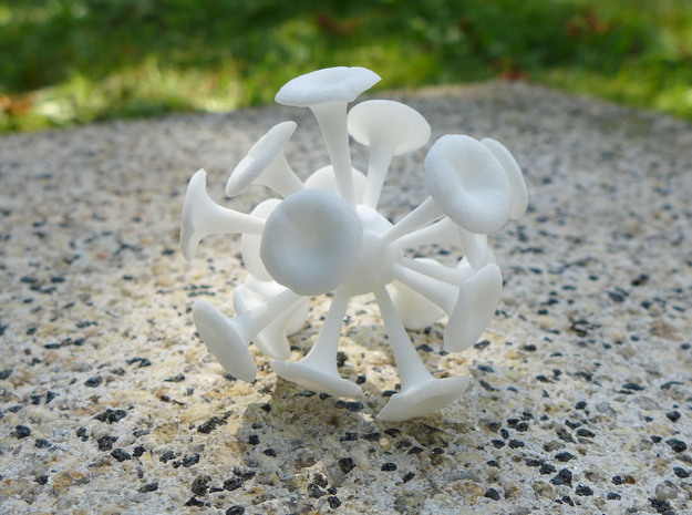 Discosphaera Desk Sculpture in White Natural Versatile Plastic