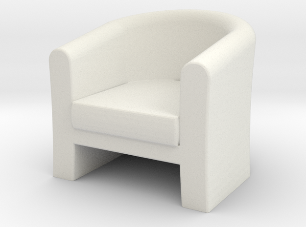 1:24 Tub Chair in White Natural Versatile Plastic