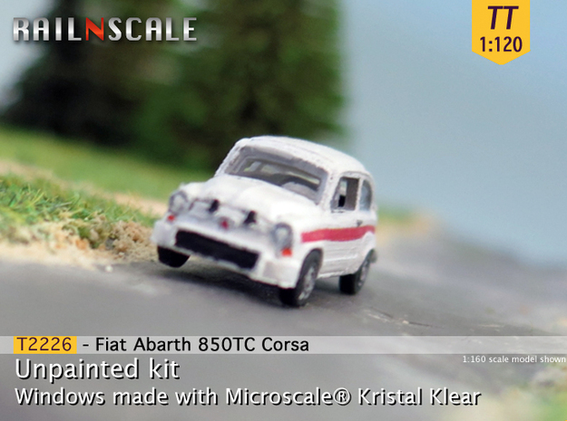 Fiat Abarth 850 TC Corsa (TT 1:120) in Tan Fine Detail Plastic