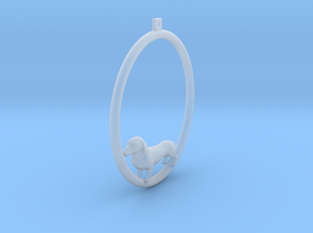 Dachshund Hoop Earring in Smooth Fine Detail Plastic