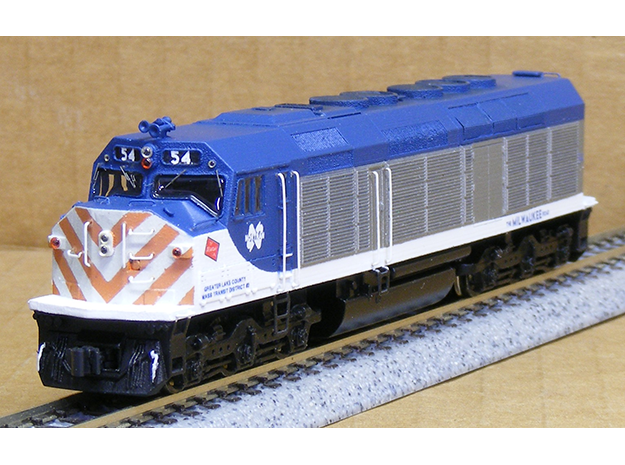 N Scale EMD F40C (Milwaukee Road) in Smooth Fine Detail Plastic