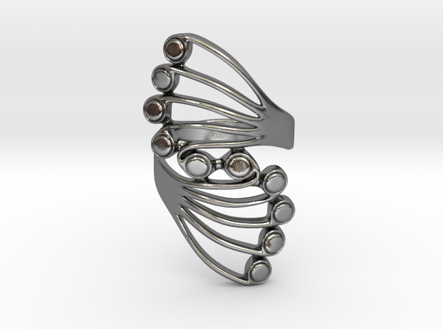 Butterfly Wing Ring Size 9 in Polished Silver