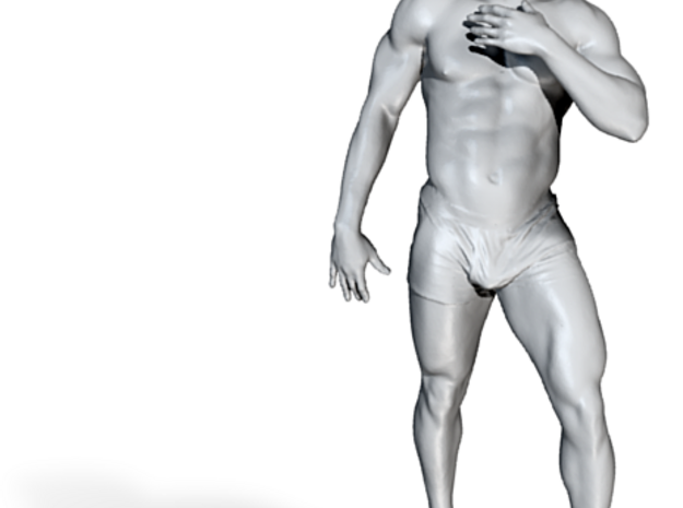 Digital-Strong male body 004 scale in 10cm in Black Man 004
