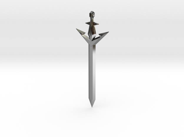 ANCHOR Sword in Fine Detail Polished Silver