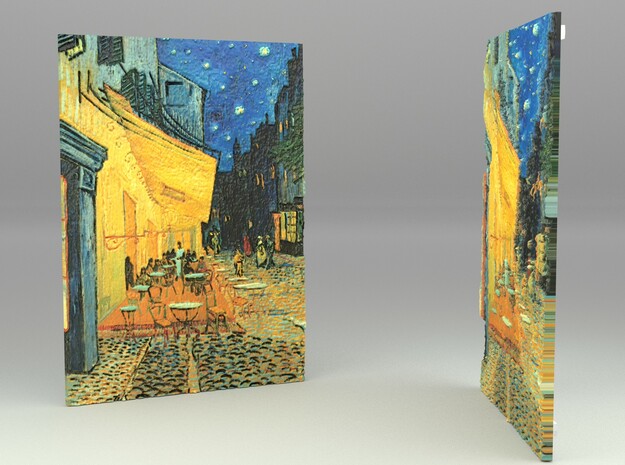 Cafe Terrace At Night (Vincent van Gogh) in Full Color Sandstone