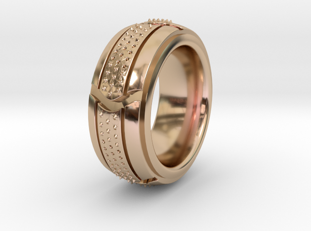Segment Ring 2 SIZE 10 in 14k Rose Gold Plated Brass