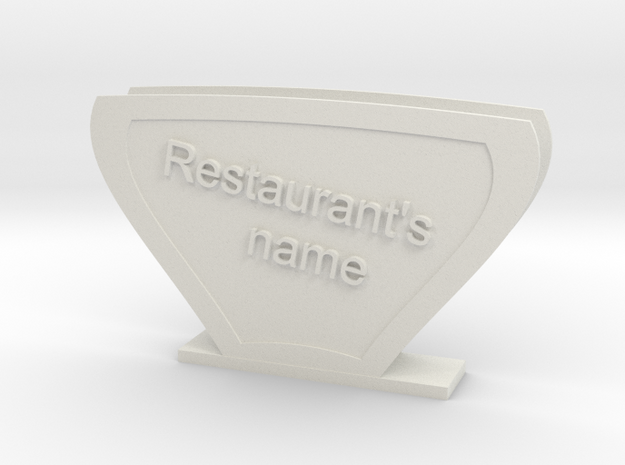 Carry Handkerchiefs with name of Restaurant  in White Natural Versatile Plastic