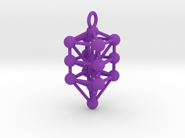 Medium Qabalistic Tree of Life in Purple Processed Versatile Plastic