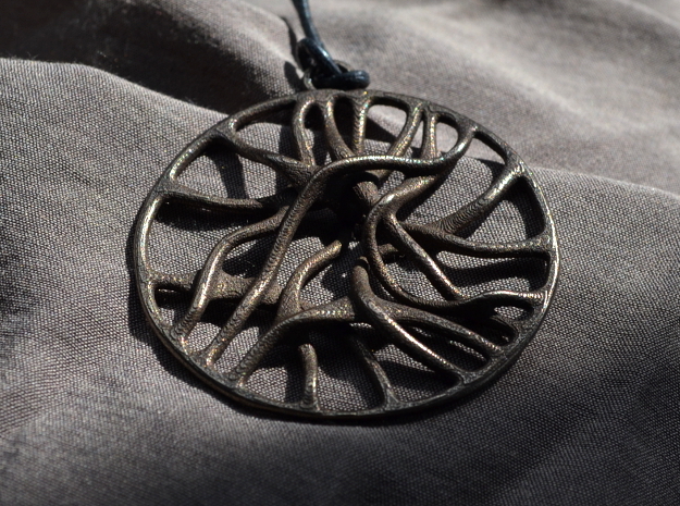 'Connect' Pendant in Polished Bronze Steel