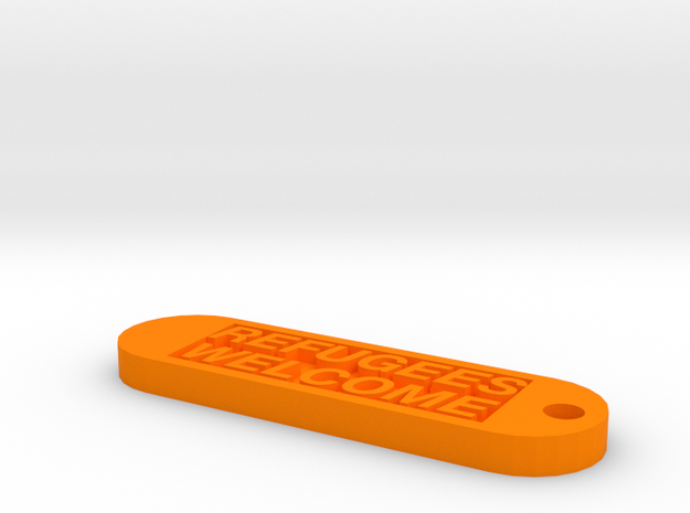 Keychain 20€ donate in Orange Processed Versatile Plastic