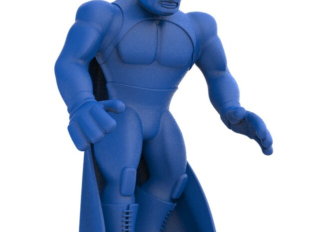 Mexican Wrestler #3: Blue Demon in Blue Processed Versatile Plastic