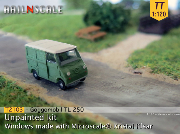 Goggomobil Transporter (TT 1:120) in Tan Fine Detail Plastic