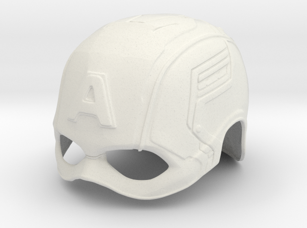 Captain America Winter Soldier Helmet in White Natural Versatile Plastic