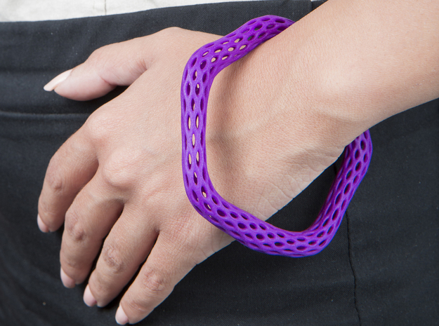Irregular Bracelet (Size M) in Purple Processed Versatile Plastic